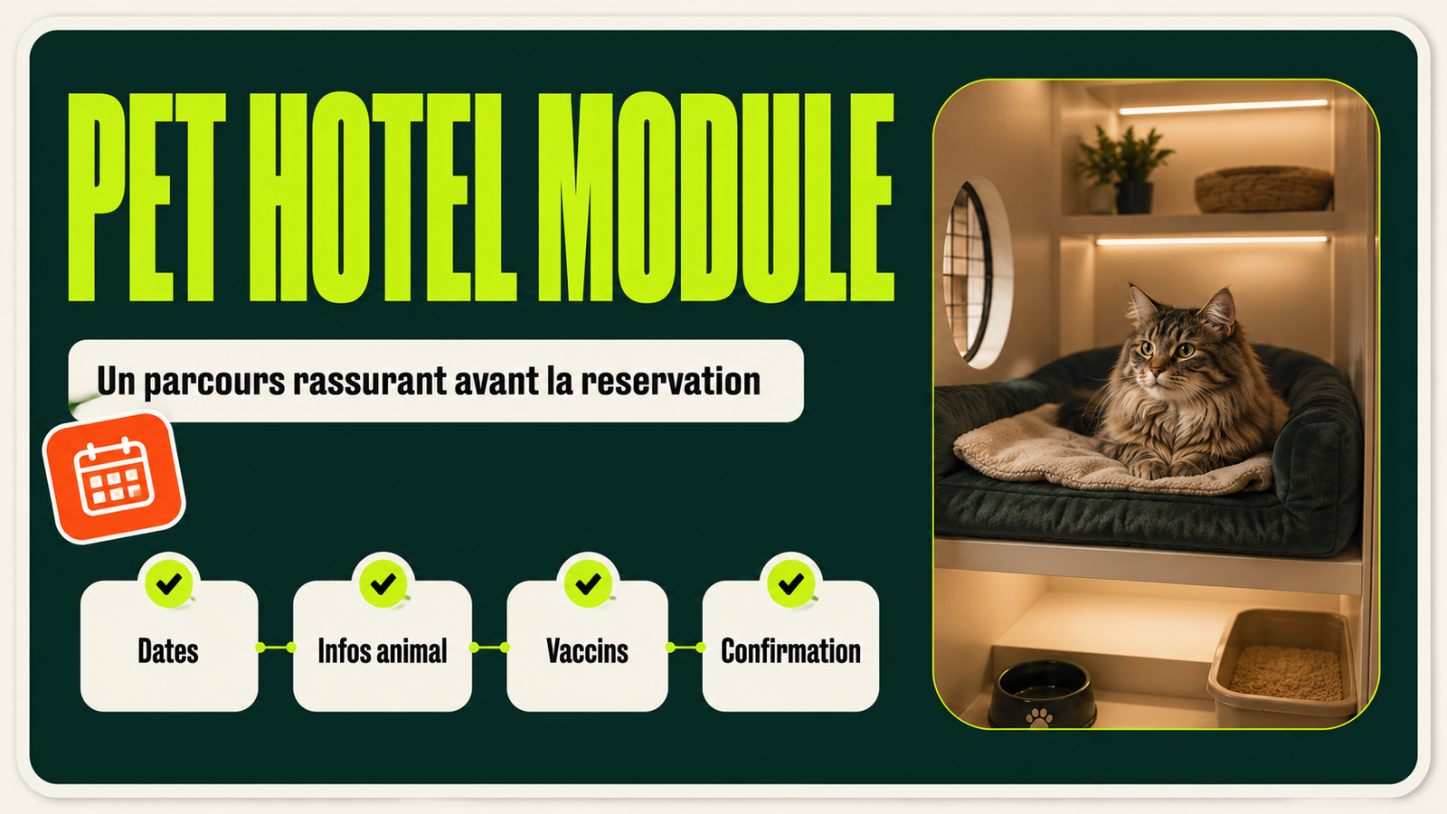 Pet hotel module slide